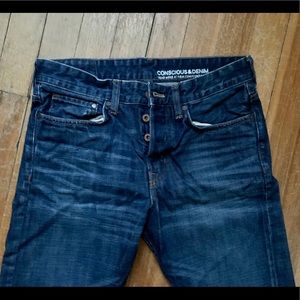 H & M Men’s Conscious Denim Button Fly Jeans 30x32